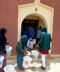 dignity kits being distributed
